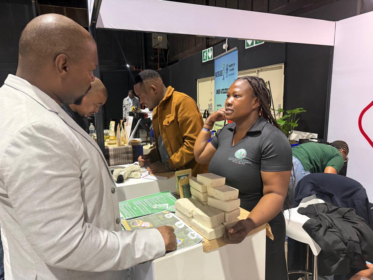 Batu-Batse Farm exhibitor showcasing products at SA Innovation Week